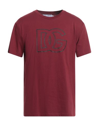 Dolce & Gabbana Man T-shirt Burgundy Size L Cotton