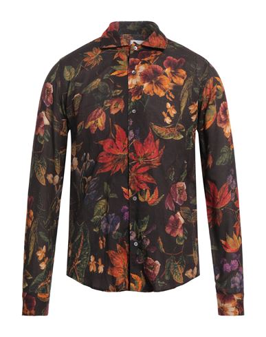 Hemd Herren Dunkelbraun 39 Herren
