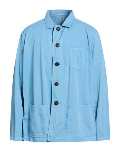 Massimo Alba Man Shirt Azure Size Xxl Cotton, Elastane In Blue