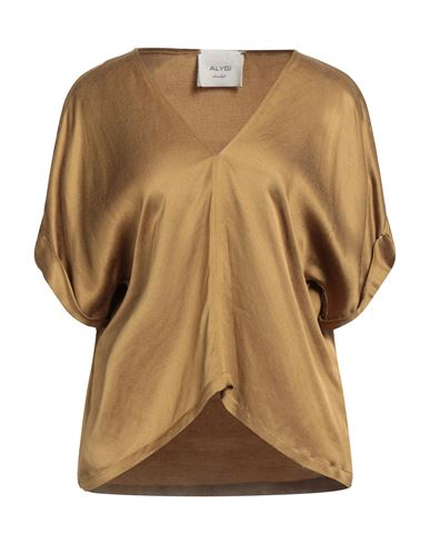 Alysi Woman Top Military Green Size 4 Cotton, Polyamide, Polyester In Green