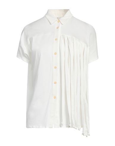 ALYSI ALYSI WOMAN SHIRT IVORY SIZE 6 COTTON 