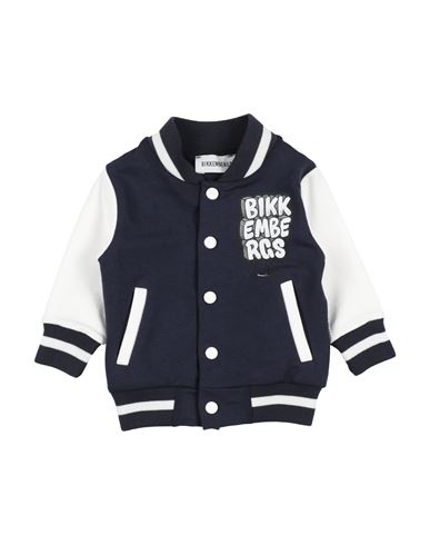Bikkembergs Newborn Boy Jacket Midnight Blue Size 0 Cotton, Elastane In Blue