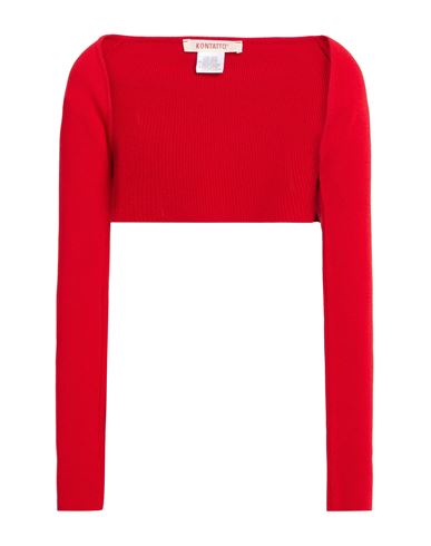 Kontatto Woman Shrug Red Size Onesize Viscose, Acrylic, Elastane In Red