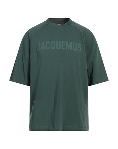 Jacquemus Cotton-blend Logo T-shirt In Green