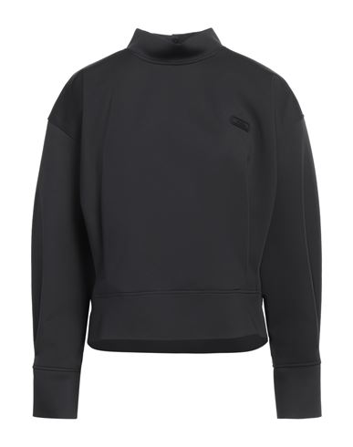 Jijil Woman Sweatshirt Black Size 6 Polyester, Elastane In Black