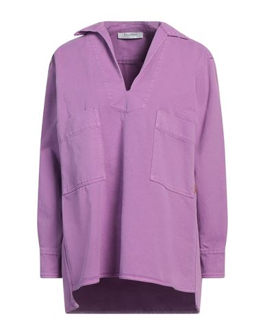 Max Mara Loretta Cotton Blouse In Purple