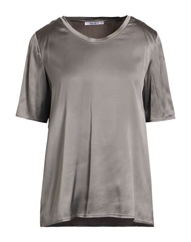 Kangra Cashmere Kangra Woman Top Taupe Size 8 Viscose, Elastane In Gray