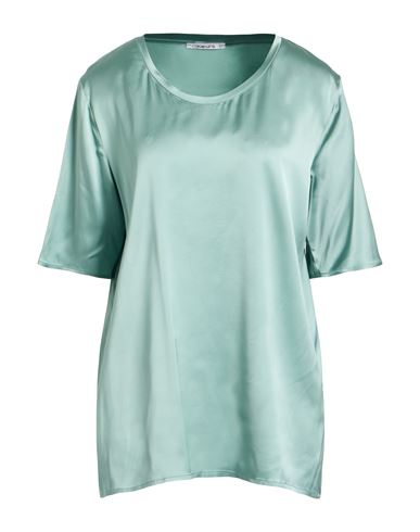 Kangra Cashmere Kangra Woman Top Light Green Size 12 Viscose, Elastane In Green