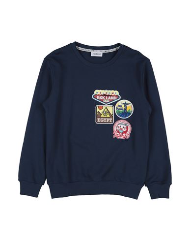 Shop Bikkembergs Toddler Boy Sweatshirt Midnight Blue Size 4 Cotton