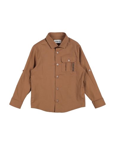 Bikkembergs Toddler Boy Shirt Brown Size 4 Cotton, Elastane In Brown