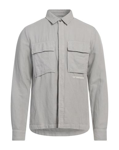C.p. Company C. P. Company Man Shirt Light Grey Size Xl Cotton, Linen