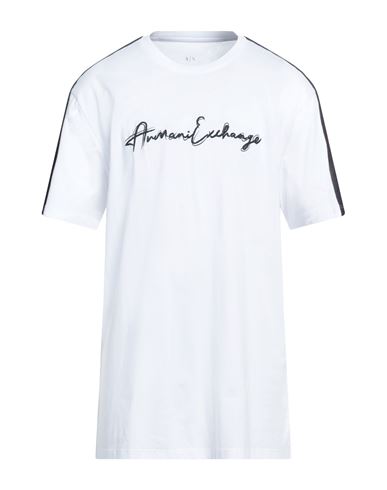 Armani Exchange Man T-shirt White Size Xxl Cotton In White