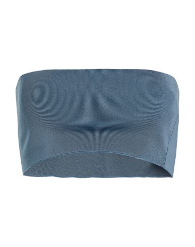 Fabiana Filippi Woman Top Slate Blue Size M Viscose, Polyester In Blue