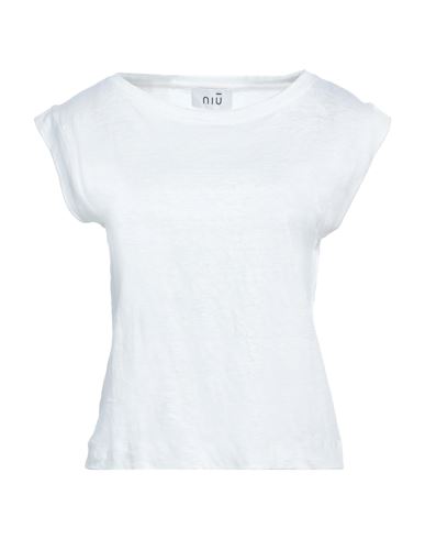 Niū Woman T-shirt Ivory Size Xl Linen In White