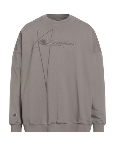 Rick Owens X Champion Man Sweatshirt Taupe Size L Cotton, Elastane