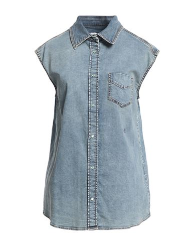 Jacob Cohёn Woman Denim Shirt Blue Size 10 Cotton, Elastane In Blue