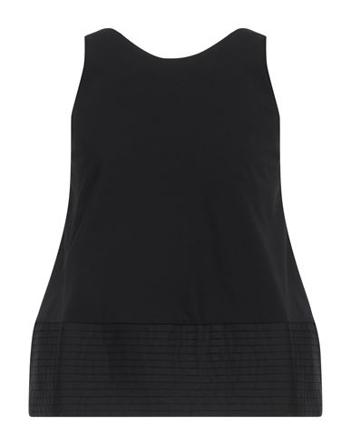 Alpha Studio Woman Top Black Size 10 Cotton, Elastane In Black