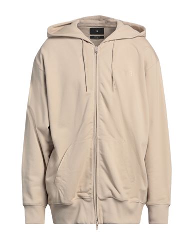 Y-3 Man Sweatshirt Beige Size L Cotton, Elastane In Beige