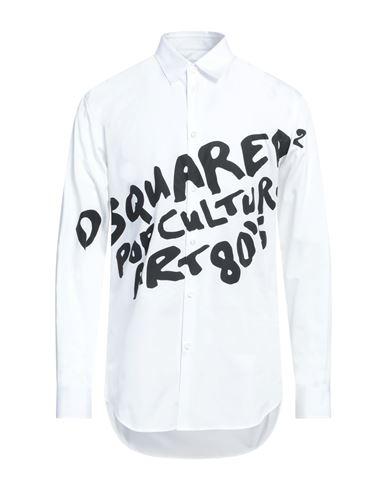 Dsquared2 Man Shirt White Size 44 Cotton In White