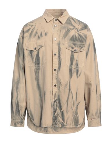 Msgm Abstract Print Beige Shirt In Neutral