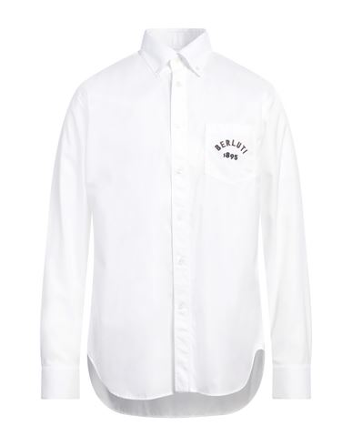 Berluti Man Shirt White Size 17 Cotton In White
