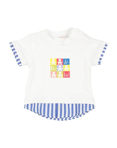 Le Bebé Newborn Boy T-shirt White Size 3 Cotton, Elastane In White