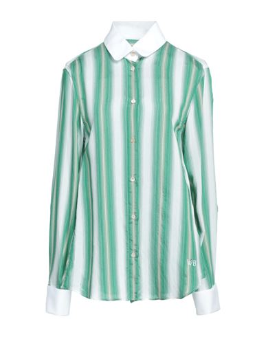 Wales Bonner Woman Shirt Green Size 8 Viscose, Silk, Cotton In Green
