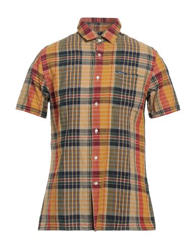 Barbour Man Shirt Marigold Size Xl Linen, Cotton