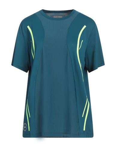 ADIDAS BY STELLA MCCARTNEY ADIDAS BY STELLA MCCARTNEY WOMAN T-SHIRT DEEP TEAL SIZE 12 RECYCLED POLYESTER, ELASTANE 