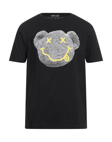 BLACK SCORE BLACK SCORE MAN T-SHIRT BLACK SIZE L ORGANIC COTTON 