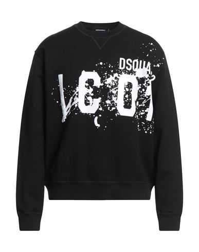 Dsquared2 Man Sweatshirt Black Size L Cotton