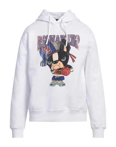 DSQUARED2 DSQUARED2 MAN SWEATSHIRT WHITE SIZE L COTTON 
