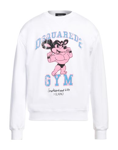 DSQUARED2 DSQUARED2 MAN SWEATSHIRT WHITE SIZE L COTTON 