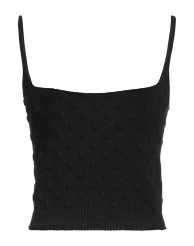 ALYSI ALYSI CRÈME WOMAN TOP BLACK SIZE M COTTON 