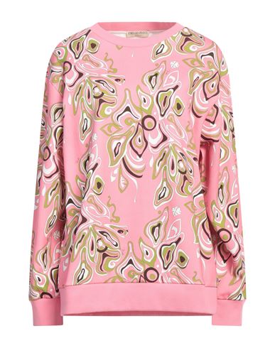 Pucci Woman Sweatshirt Pink Size M Polyester, Polyamide, Elastane, Cotton In Pink