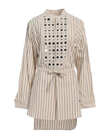 Wales Bonner Woman Top Beige Size 4 Cotton, Plastic In Beige