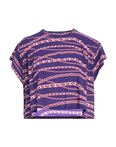 RABANNE RABANNE WOMAN T-SHIRT PURPLE SIZE S CUPRO, ELASTANE 