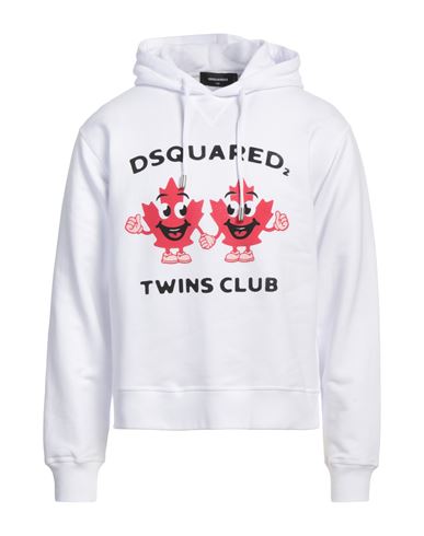 Dsquared2 Twins Club Hooded Sweatshirt In White