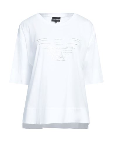 EMPORIO ARMANI EMPORIO ARMANI WOMAN T-SHIRT WHITE SIZE XS COTTON 