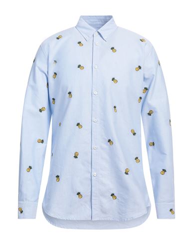 Dsquared2 Man Shirt Light Blue Size 44 Cotton In Blue