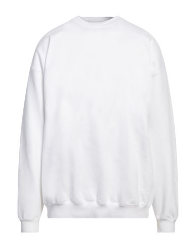 Vetements Man Sweatshirt White Size Xl Cotton, Elastane In White