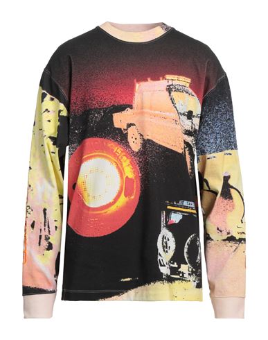 Msgm Man Sweatshirt Black Size Xl Cotton In Black