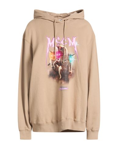 Msgm Woman Sweatshirt Sand Size M Cotton