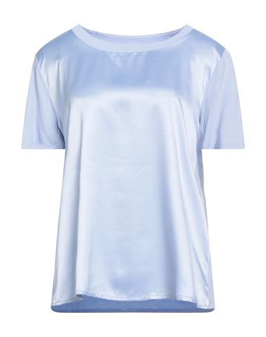 Marina Rinaldi Woman Top Light Blue Size L Polyester, Elastane, Viscose In Blue