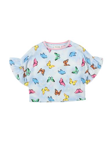 Fracomina Mini Toddler Girl Top Sky Blue Size 7 Polyester In Blue