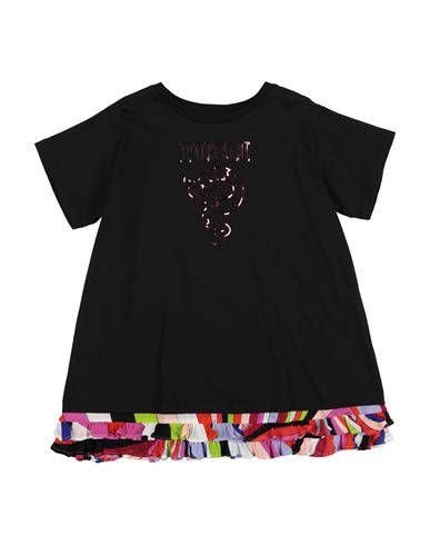 Pucci Toddler Girl T-shirt Black Size 6 Cotton, Viscose In Black