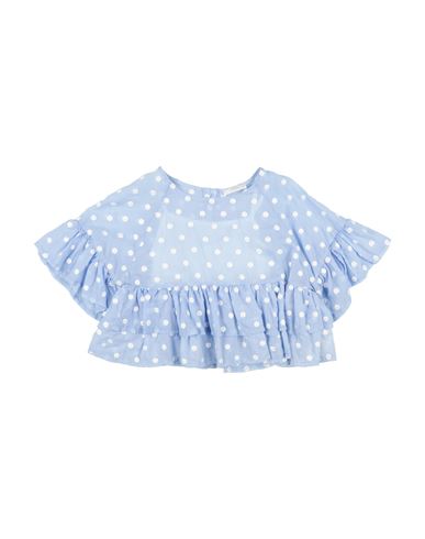 L:ú L:ú By Miss Grant Toddler Girl Top Sky Blue Size 6 Cotton In Blue