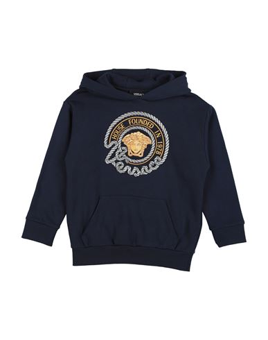 Versace Young Toddler Sweatshirt Midnight Blue Size 6 Cotton, Viscose, Polyester, Elastane In Blue