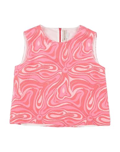 Shop Pucci Toddler Girl Top Coral Size 6 Polyester, Acetate, Acrylic In Red