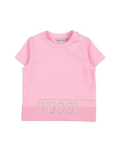 Pucci Newborn Girl T-shirt Pink Size 3 Cotton, Elastane In Pink